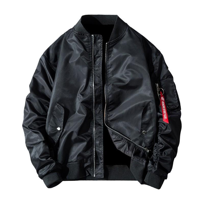Mens Lightweight Windproof Casual Jacket Loose Fit Stand Collar Outerwear Young Adults