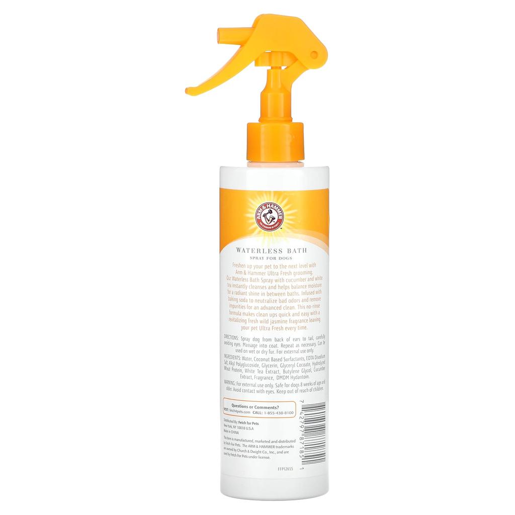 Arm & Hammer, Ultra Fresh, Waterless Bath, Dog Spray, Wild Jasmine, 296 Ml (10 Fl Oz)