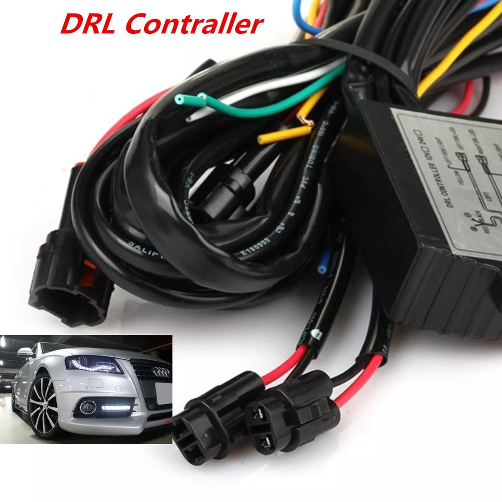 Car SUV LED Daytime Running Light DRL Relay Harness Automatic On/Off Control Box