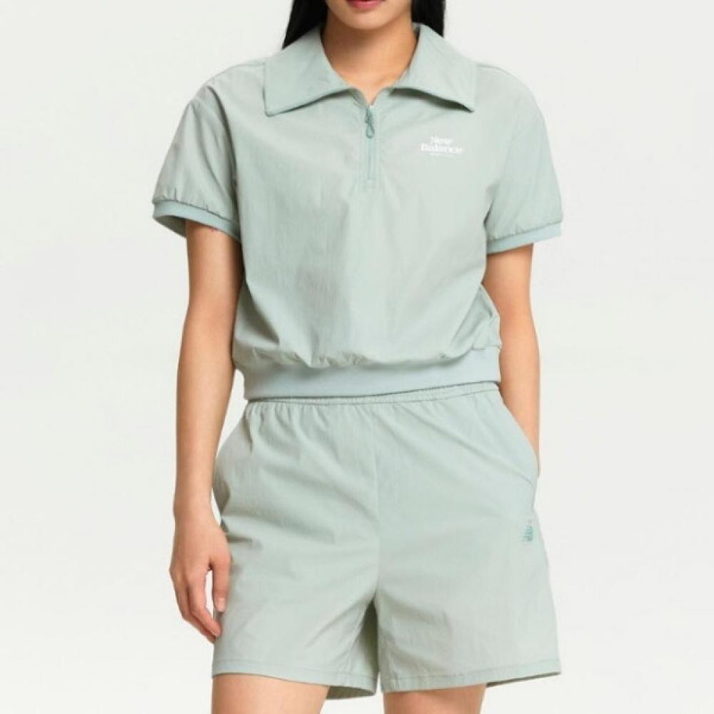 

Женский топ New Balance Frozen из тканого стрейч-материала с воротником на молнии до середины eqS Nbnfe3w612 41 85