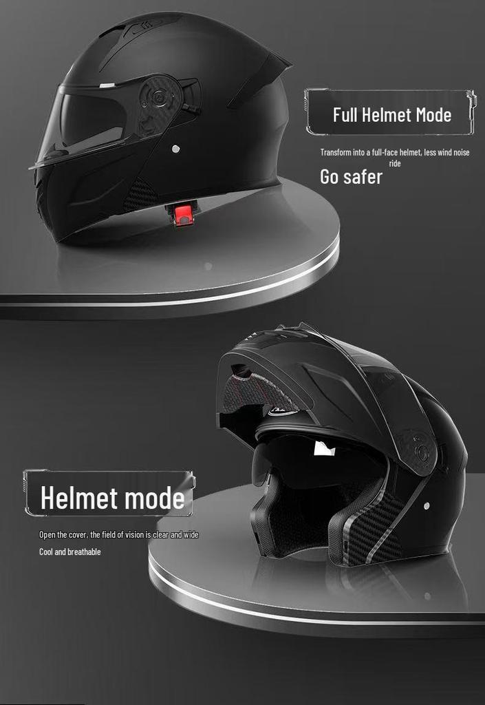 DOT Certified Flip-Up Full Face Motorcycle Helmet for All-Season Safety