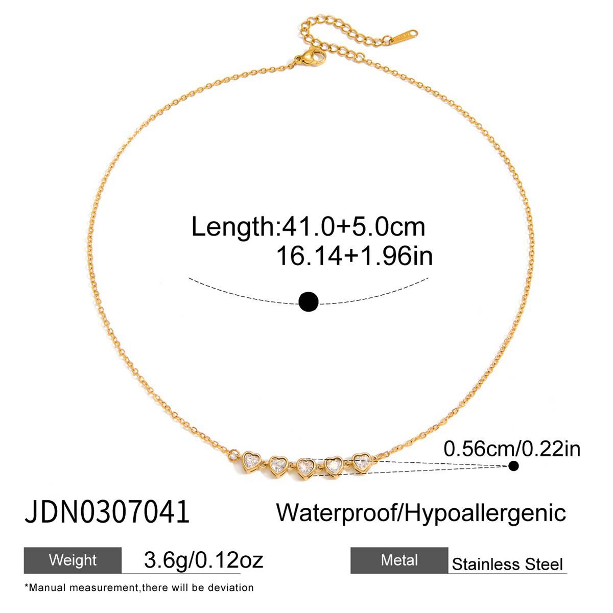 

Youthway Romantic Cubic Zirconia Heart Pendant Necklace For Women Gold Plated Stainless Steel Necklace Fashion Jewelry Gift