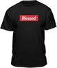 Blessed Red Box Logo Black T-shirt