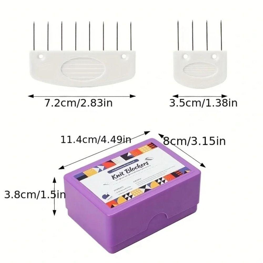 Rust-Proof Knitting Blockers Set Multiple Sizes Durable Blocking Combs Stainless Steel Blocking Mats Crocheting Supplies