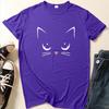 2024 Summer Cat Girl Printed Short Sleeve T-shirt - Casual, Loose Fit Fashion.