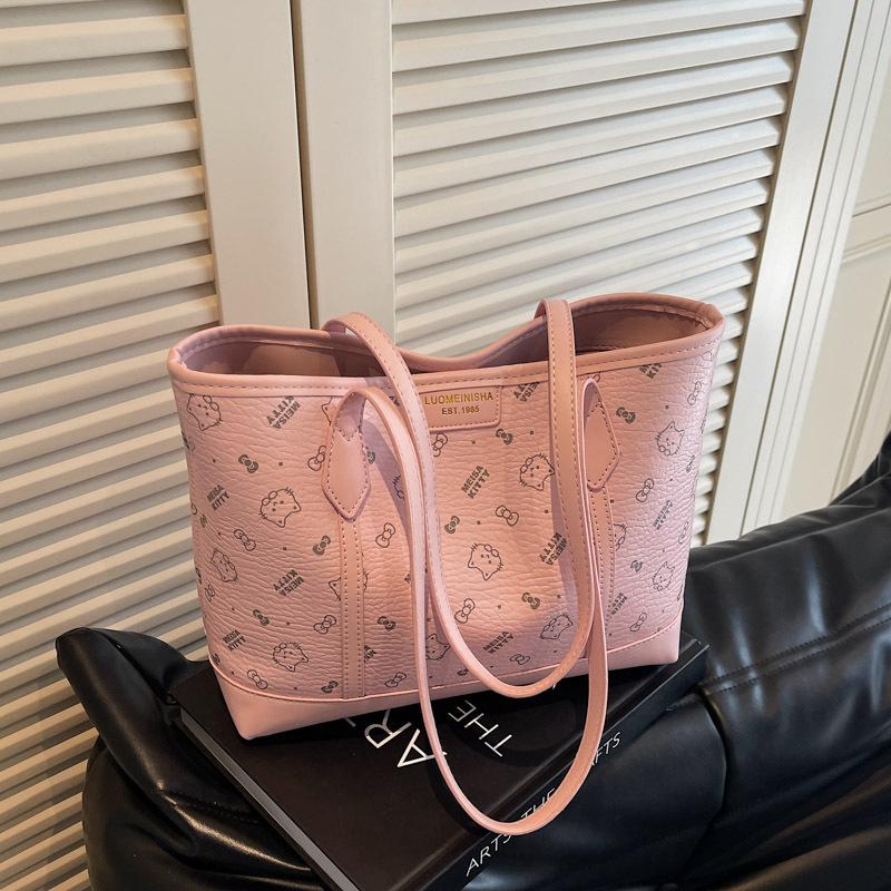 

Сумка премиум-класса женская большой вместимости новая осенне-зимняя универсальная повседневная наплечная сумка для студенток для занятий розовый