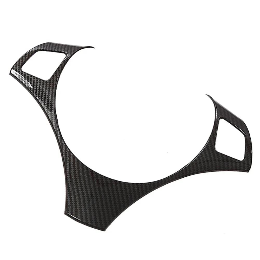 For BMW 1 3 Series E87 E90 E92 E93 2006-2012 Carbon Fiber Patterned Car Steering Wheel Panel Decoration Cover Trim Mould Sticker