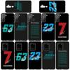 Phone Case for Samsung Galaxy S25 S23 S22 S24 Ultra FE A05 A06 A15 A16 A36 A37 A35 A54 A55 A56 A57 A25 A26 A53 A17 No63 F1 Number Funda No 63 23 Cover