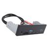 USB3.2 GEN1 Front Panel Hub 5.25 Inch 19 Pin Optical Drive Front Panel with 2 USB 2 Type C Ports Headphone Jack