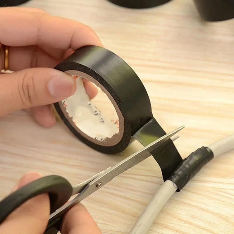 3 Roll Black PVC Electrical Tapes Flame Retardent Insulation Adhesive Tape DIY Electrical Tools 18mmx5m