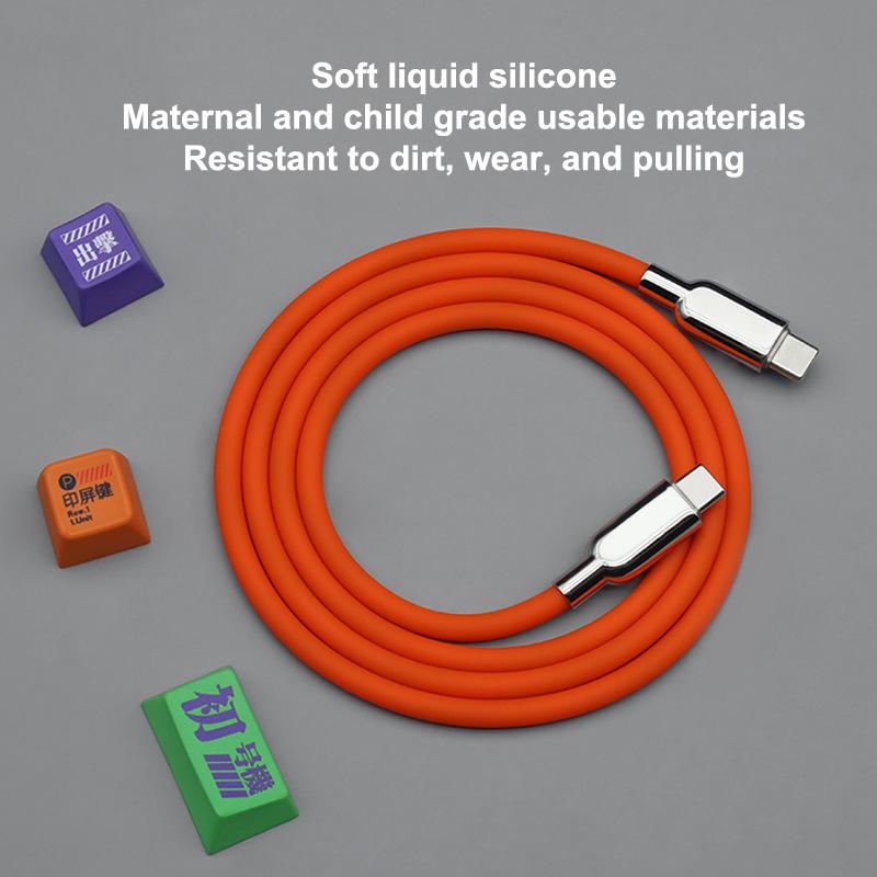 240W Pd3.1 Liquid Silicone Usb C Type-C Fast Charging Cable 15 16 17 S23 S24 S25