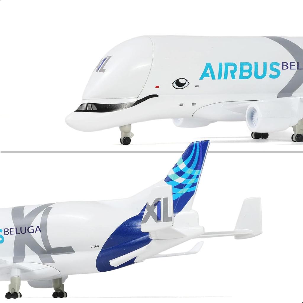 1/300 20cm A330 Beluga Modello di Aeroplano in Metallo pressofuso Kit con Supporto per Adulti Appassionati di Aviazione Collezionabile o Regalo