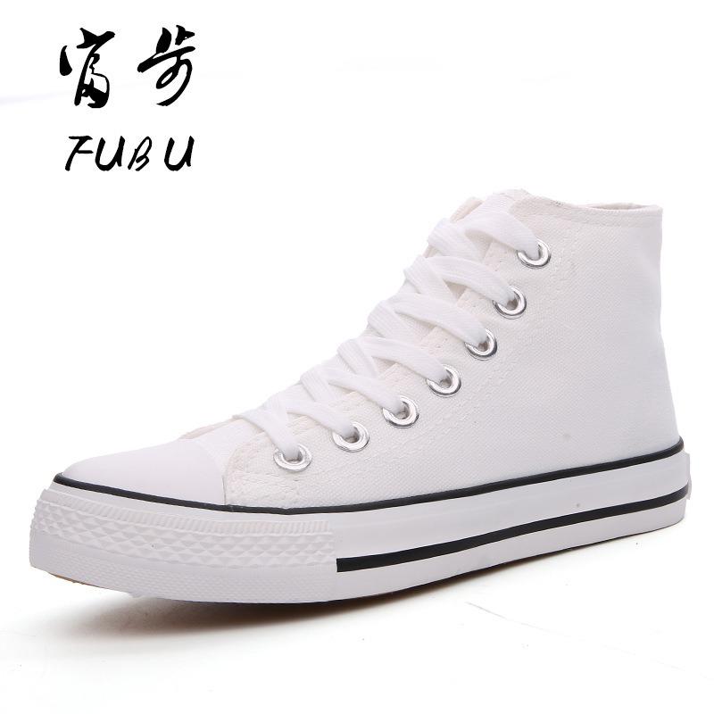 Cloth shoes men's and women's shoes new couple high-top canvas shoes casual single shoes