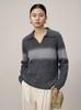 Seagull Collar Contrast Plush Wool Women's Sweater - Soft, Cozy, Loose-fit Knit for Autumn & Winter.