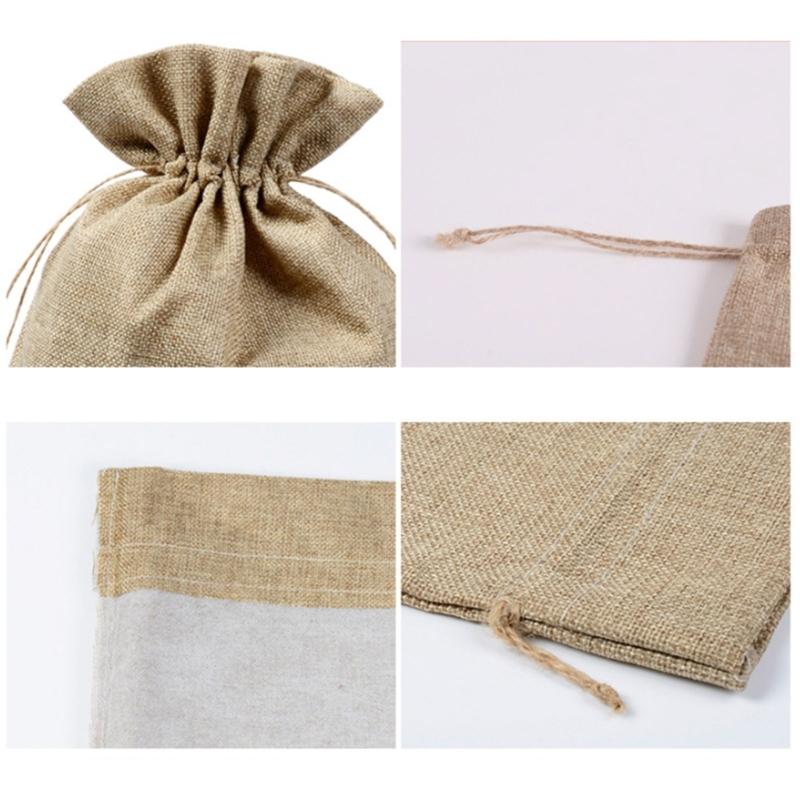Set of 20 Small Linen Bag with Drawstring Closure Elegant Drawstring Linen Pouches Convenient Jewery Wrapping Pouches
