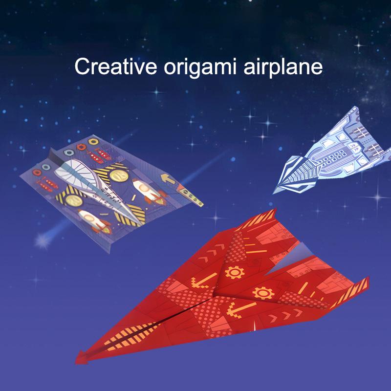 Children'S Beginner Origami Encyclopedia 3D Colorful Paper Airplane Folding Creative Classic Diy Toy For Kids