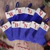 Large Capacity Christmas Alphabet Knitted Socks Thickened Candy Gift Bags  Xmas Gift