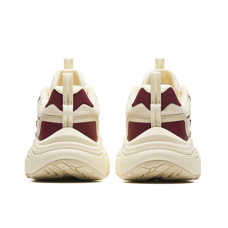 Anta Stars Cushioning Wear-Resistant Low-Top Casual Shoes Women's White Red Sneakers 922428837-6