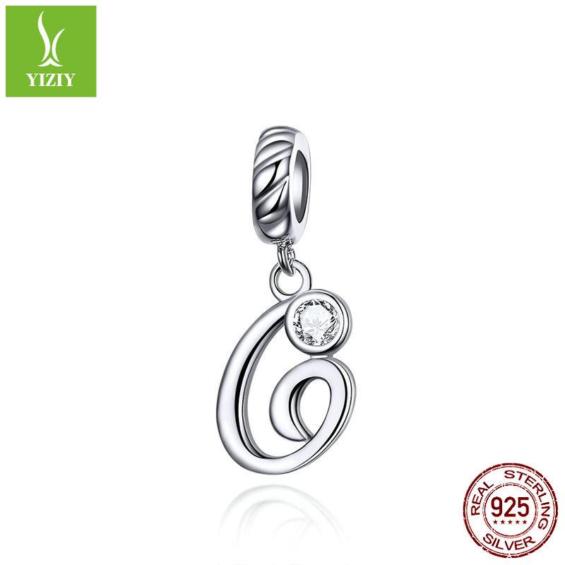Yinziyun 925 Sterling Silver 26-Letter Charm Bracelet