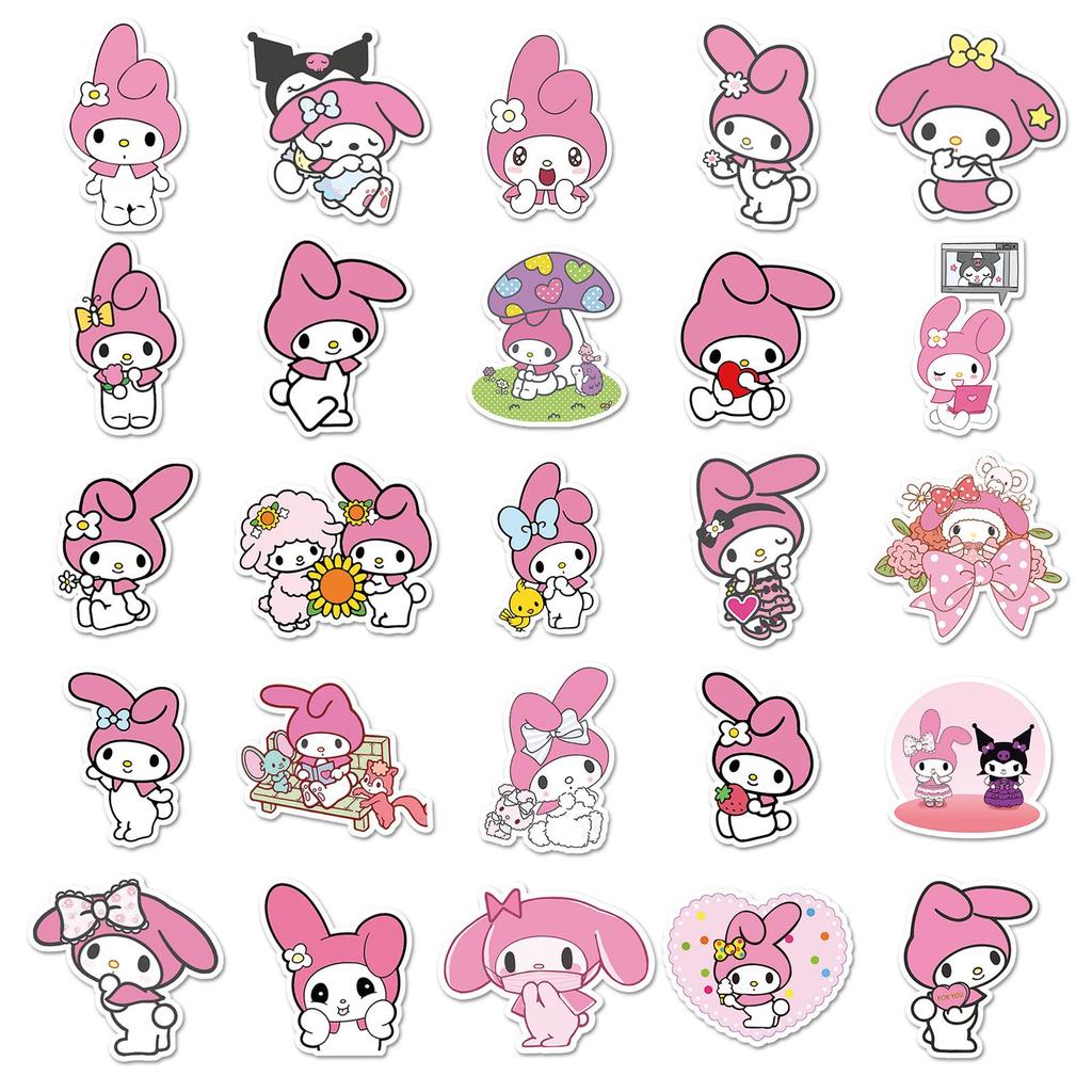 Melody Stickers: 50 Cute Sanrio Japanese Anime Journal Decoration Sheets