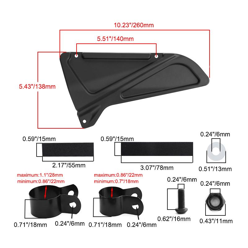 Schwarze Motorrad-Seitenverkleidung Rahmen Motorschutz Verkleidung für Honda Rebel CMX 250 300 500 2017-2022 2021 2020 2019 2018