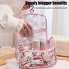Hellokitty Cosmetic Bag High Value Large Capacity Transparent Portable Hook Wash Storage Bag Travel Toiletries Storage Bag