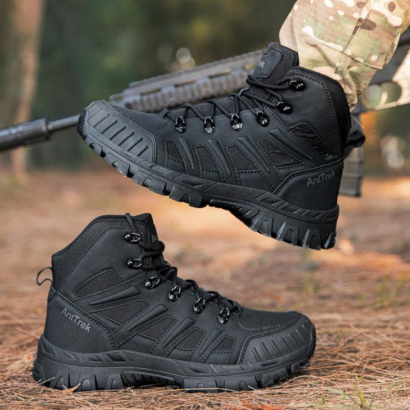 Winter Men's Hiking Boots, High-top Training Boots, Snow-proof Hiking Boots, Outdoor Desert Boots, Outdoor Cycling Shoes
