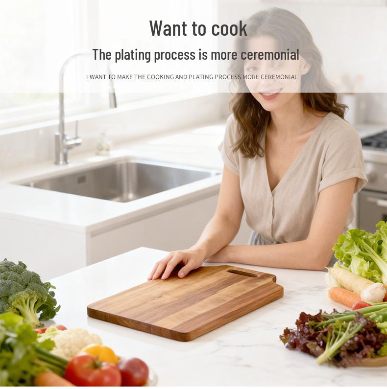 Large Thick Acacia Wood Cutting Board for Slicing Steak