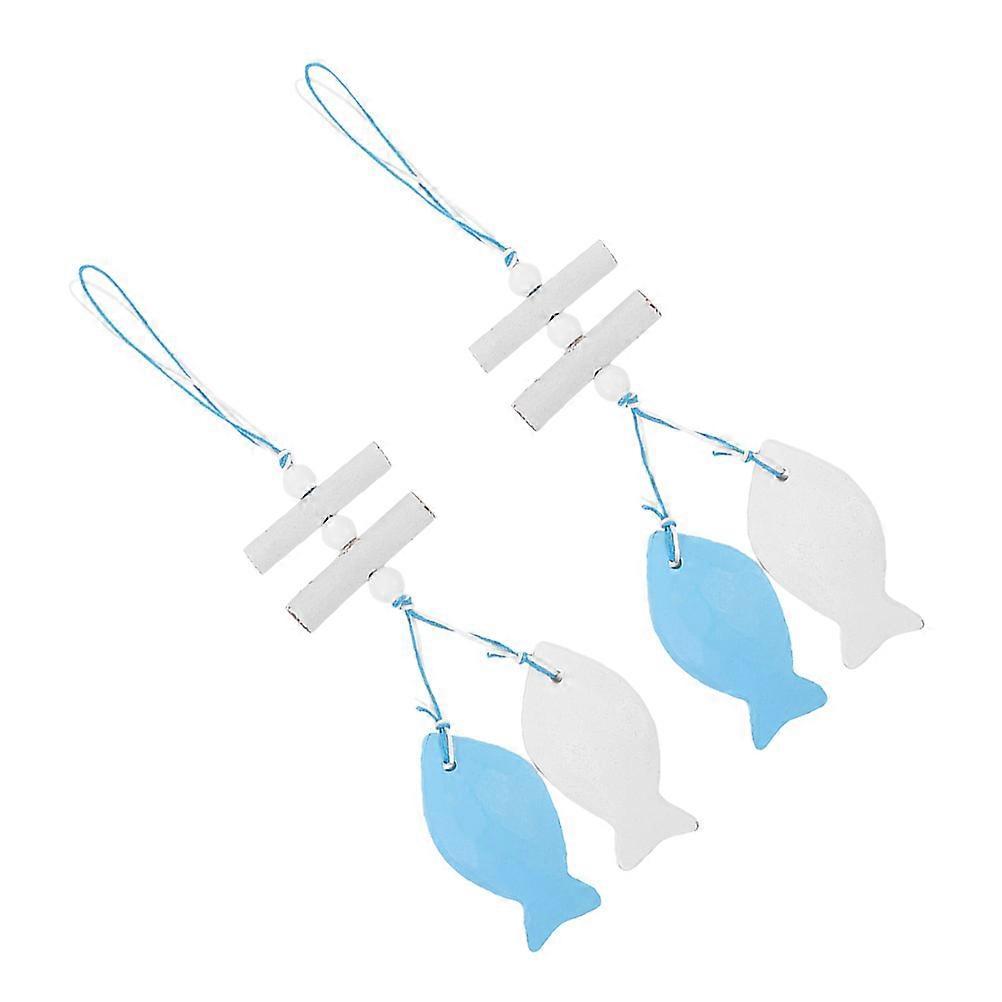 Wooden Nautical Pendant for Decoration 2Pcs Beach Themed Wall Decor