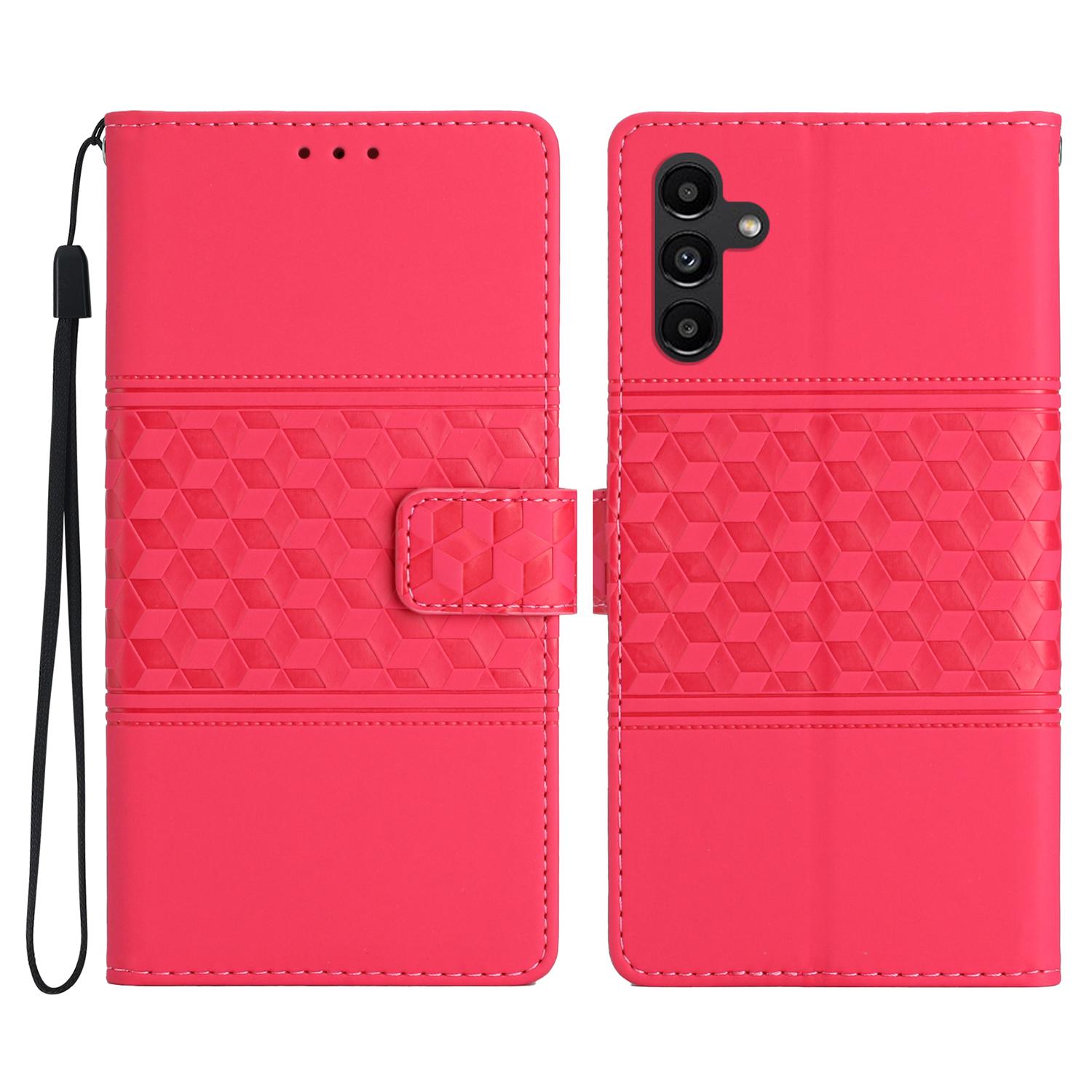 

For Samsung Galaxy A16 5G/A16 4G Case Rhombus Leather Horizontal Flip Phone Cover F