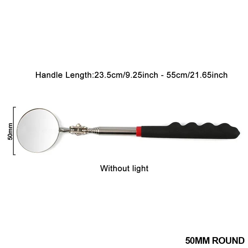 Automobile Chassis Endoscope 360°Telescoping Mirrors Angle LED Light Magnification Inspection Mirror Car Repair Detection Tools