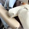 Leather Workshop Innoshima Pencil Pencil Genuine Holds 3 Beige Case, Roll-Up Case, Leather, Pens,