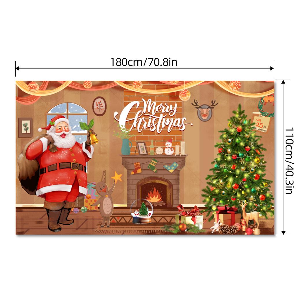 Christmas Background Cloth, Explosive Decorative Banner Hanging Cloth, Camera Couplet Direct Sales