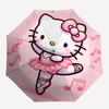 1pc Hello Kitty Ballet Dance Umbrella with Plastic Handle,Suitable for All Seasons Home Travel Outdoor UmbrellaSanlio106