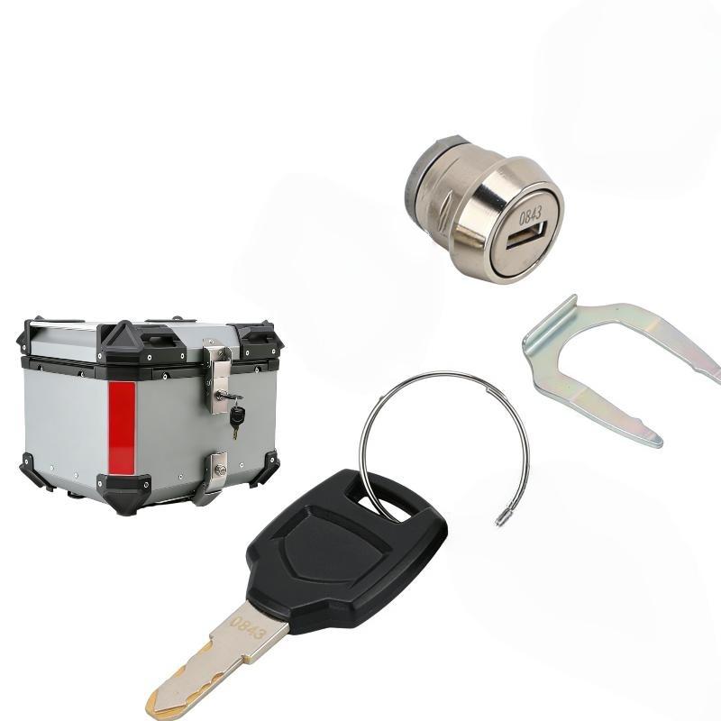 1 Set Complete Cylinder And Keys Universal Zinc Alloy Top Case Lock Kit Fits For Most 25-100 Liter Motorcycle Boxes