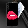 Beauty Red Lips Phone Case For Samsung Galaxy S20 S21 FE S22 Ultra S10 Lite S10E S9 S8 Plus S7 Edge Soft TPU Black Cover