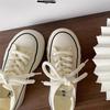 Cream two wear platform canvas shoes 22 autumn thin breathable board shoes