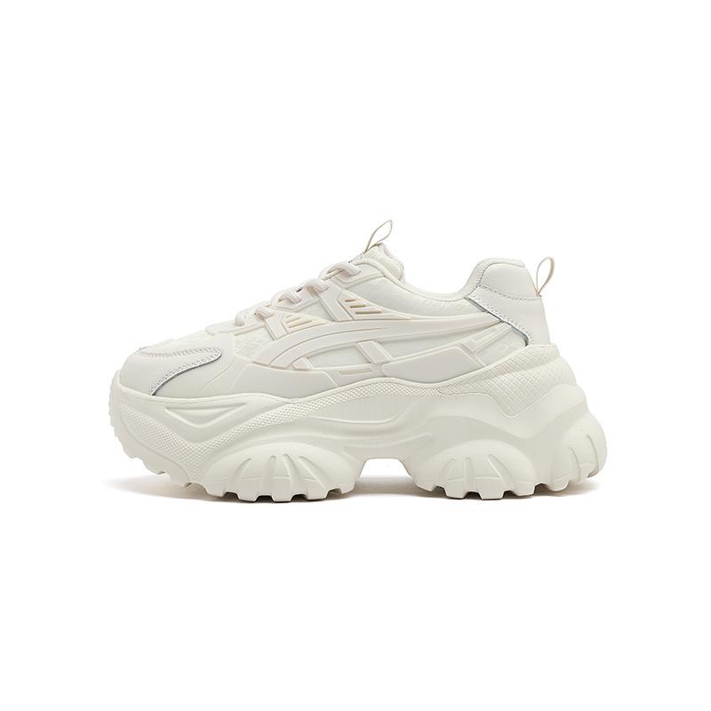 Augustine Leather Dad Shoes Women's 2025 New Autumn and Winter Platform White Casual Sports Small Running Shoes