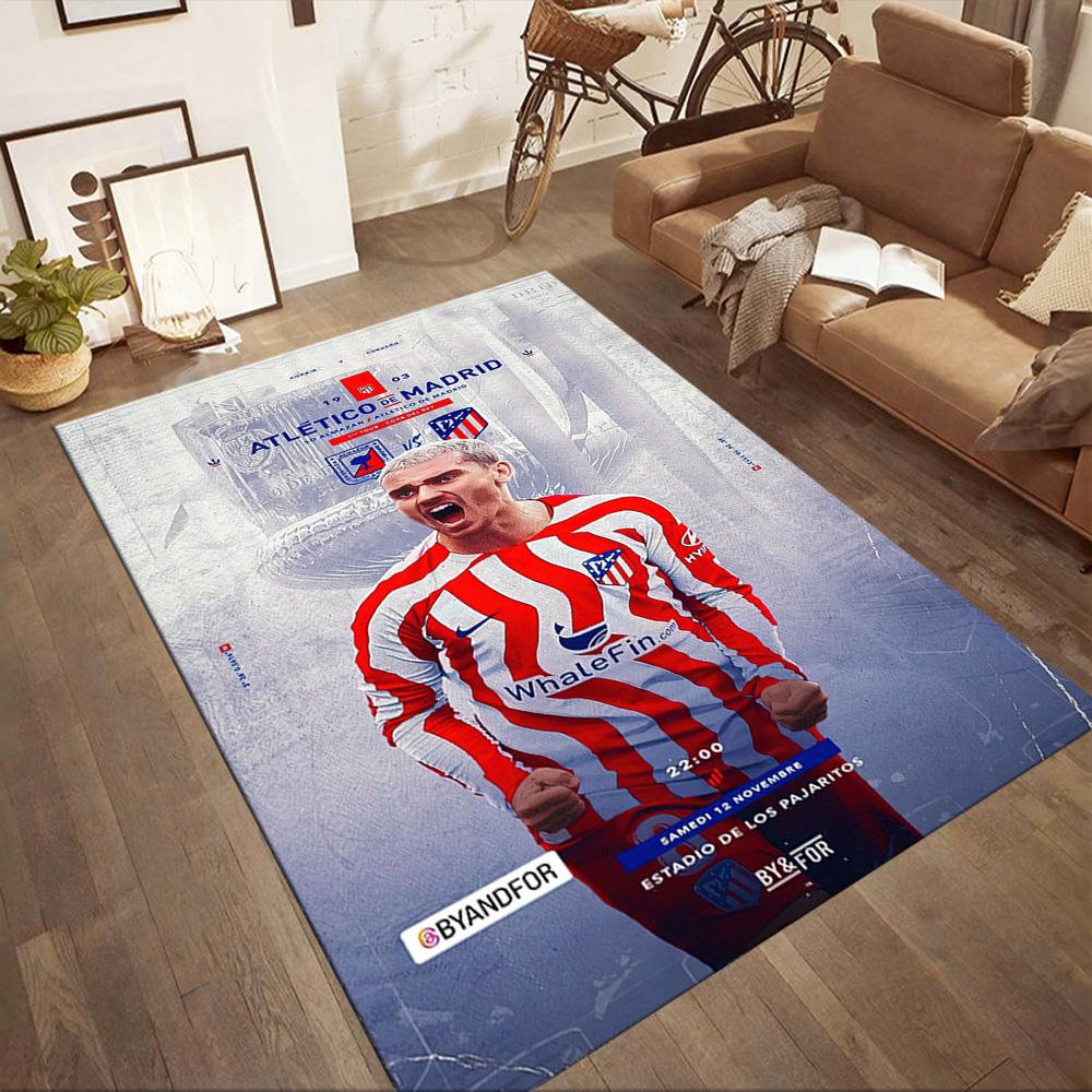 Atletico Madrid Area Rug Suitable For Hallway Bedrooms Decorate Room Playrooms Antislip Carpet Anime Office Decor