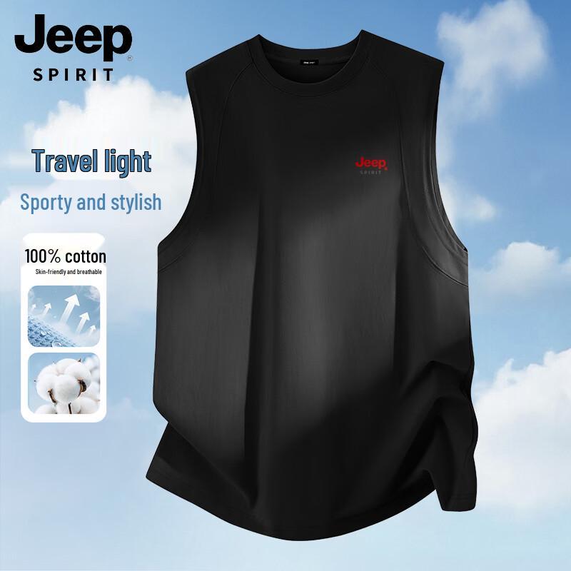 Мужская майка JEEP SPIRIT из чистого хлопка без рукавов 2XL