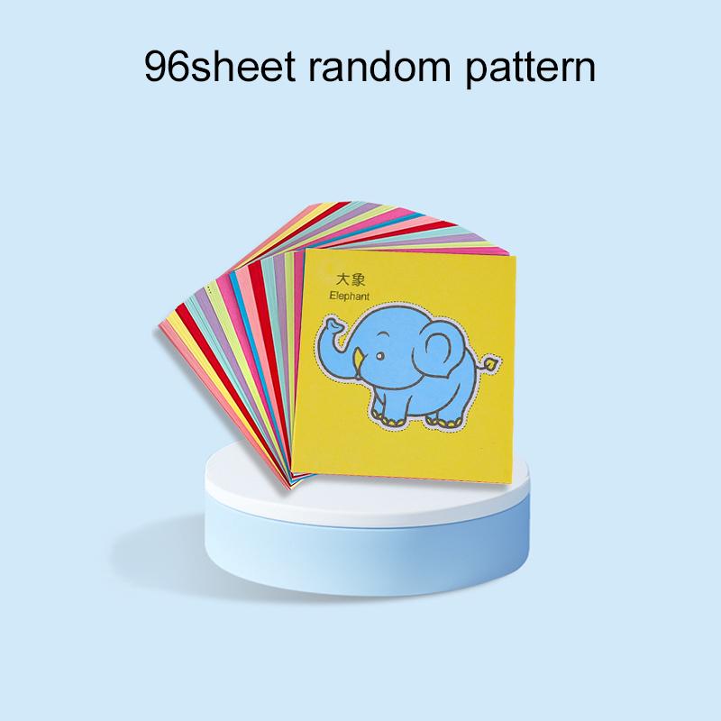 48/96sheets Children Paper Cuttings Toys Early Education Toy Colored Paper Handmade Painting Art Supply Handicrafts for Kids TMZ