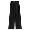 Women's High-Waisted Wide-Leg Spring Trousers - Loose, Drapey, Slimming Fit