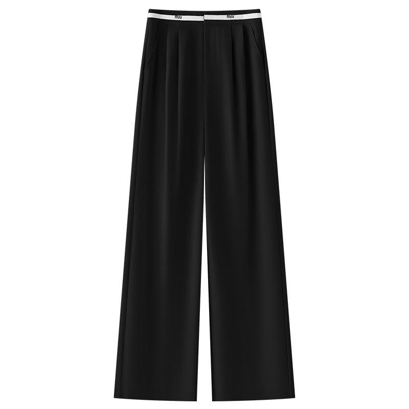 

Women s High-Waisted Wide-Leg Spring Trousers - Loose, Drapey, Slimming Fit L