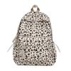Schoolbag commuter travel backpack new leopard print schoolbag American college student Korean version cute large capacity niche backpack