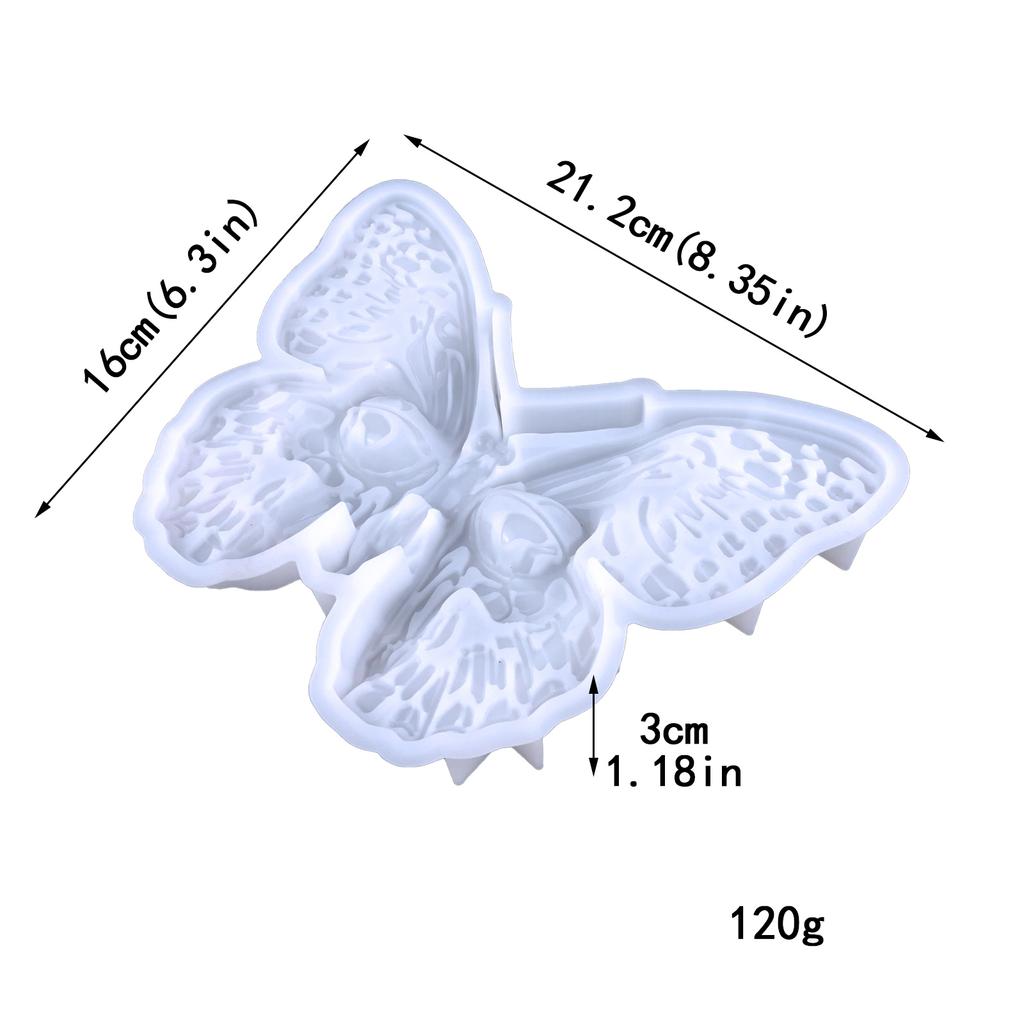 Silicone Butterflies Skull Molds Wall-mounted Halloween Stereo Mold DIY Ornaments Pendant Epoxy Resin Crafting Mold