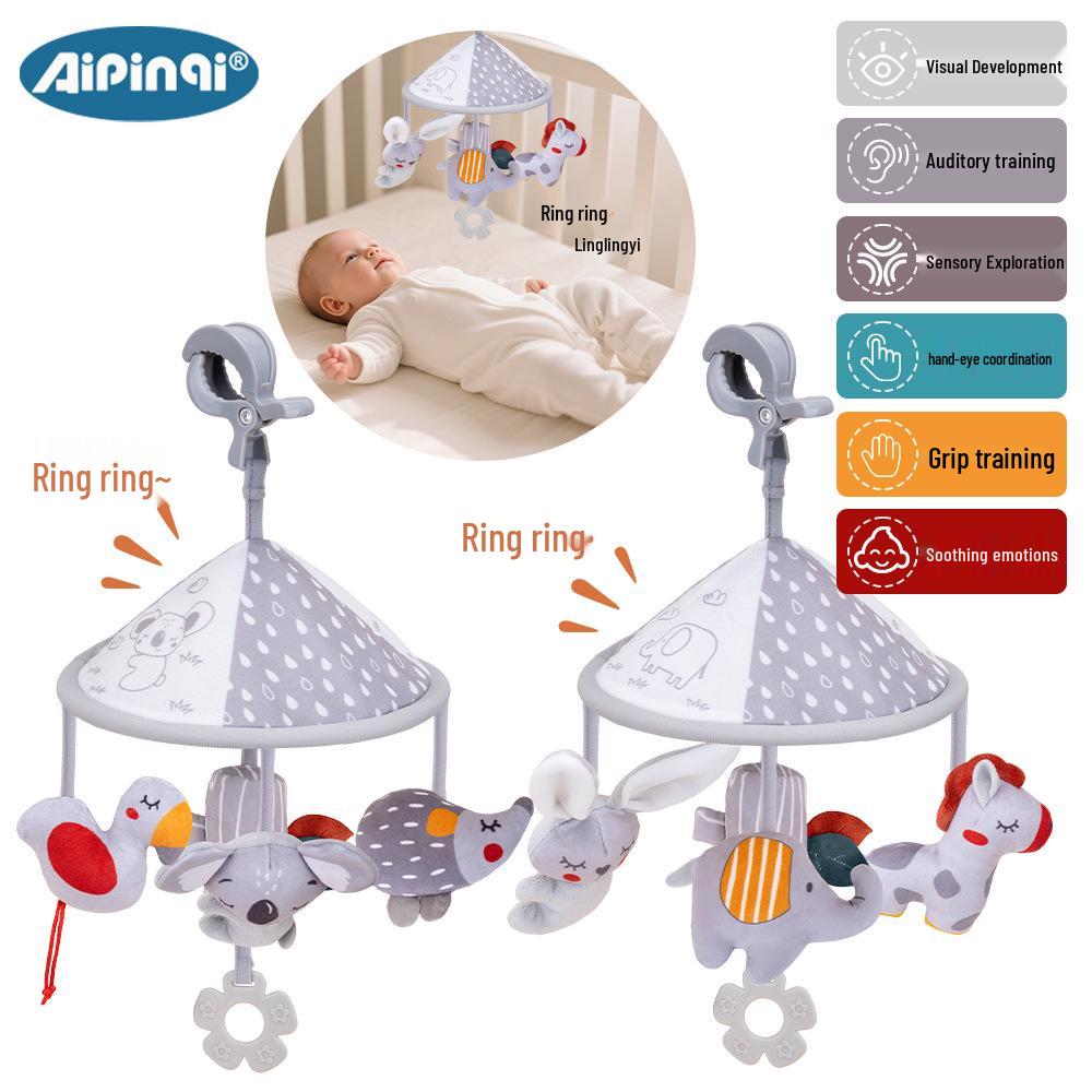 Aipinqi Nordic Style Baby Animal Stroller Hanging Plush Toy Pendant
