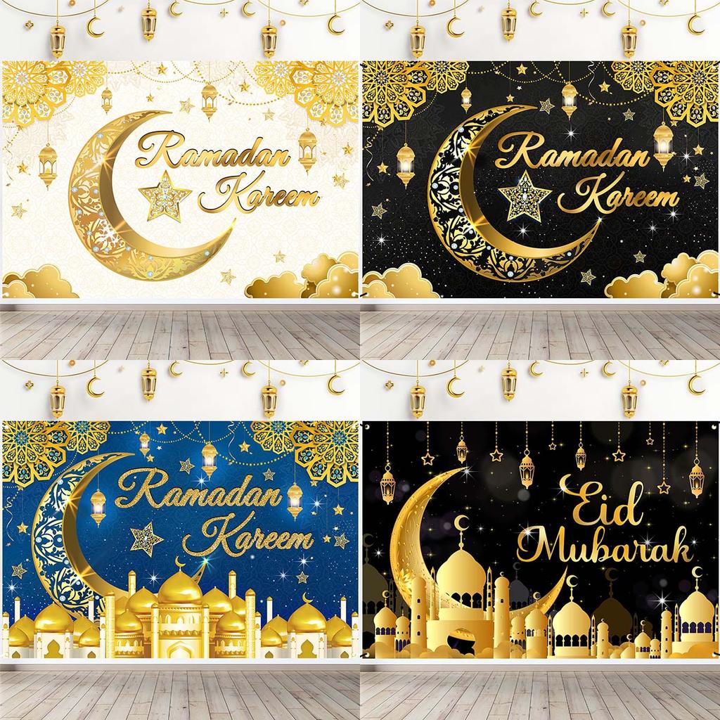 Eid Mubarak Background Ramadan Kareem Backdrop Islamic Muslim Party Supplies Eid Al-fitr Gifts Ramadan Decoration For Home 2026