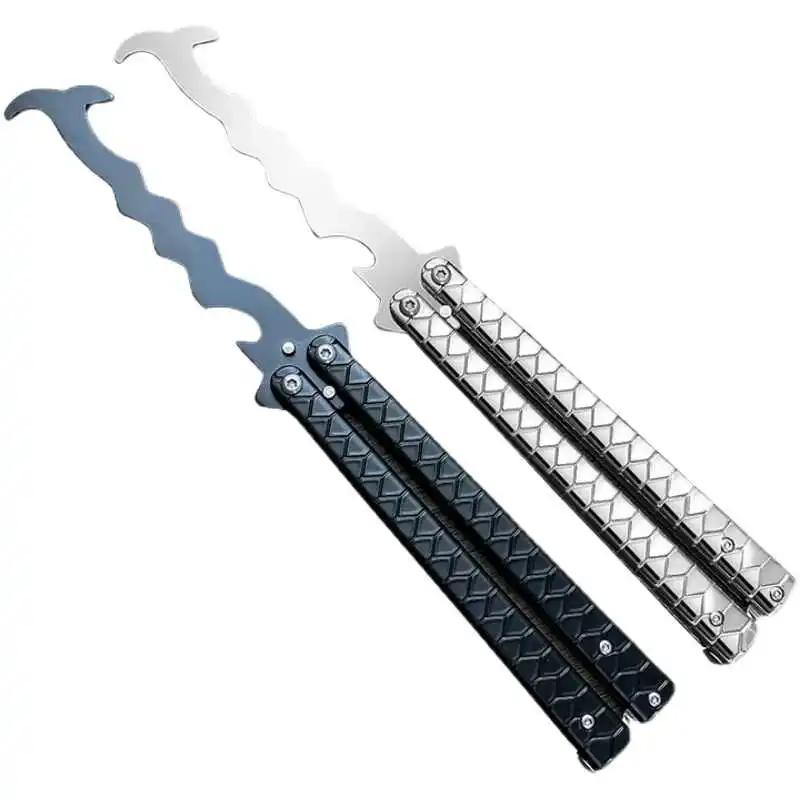 Car Tire Cleaning Hook Portable Stainless Steel Folding Tool Car Supplies First Aid Window Broken Tool