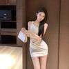 Slim Fit One-Shoulder Spaghetti Strap Mini Dress: Sexy Summer Style for Women