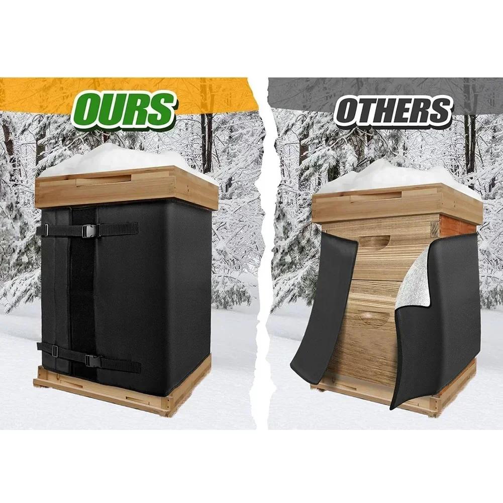 Winter Insulated Bee Hive Wrap Adjustable For 8 Frame And 10 Frame Hives Waterproof Cover With Strong Fasteners